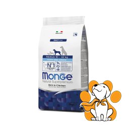 Monge Medium 10 - 32kg Puppy & Junior 3kg, Granule za Štence Srednje Veličine