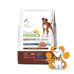 Natural Trainer Sensitive No Grain Medium&Maxi Trout 12kg, Hrana Bez Žitarica
