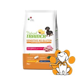 Natural Trainer Sensitive No Gluten Small&Toy Adult Rabbit 2kg, Granule Za Pse