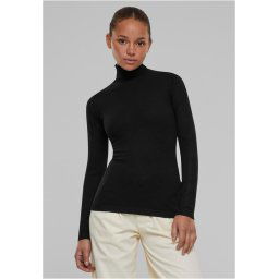 Women's knitted turtleneck black