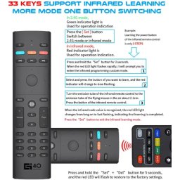GEMBIRD GMB-G40S AIR MOUSE Remote control for TV/PC, With Gyroscope smart google Google Assistant