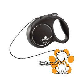 Flexi Black Design Cord XS, 3m, Povodac Za Pse U Srebrnoj Boji