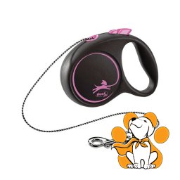 Flexi Black Design Cord XS, 3m, Povodac Za Pse U Roze Boji