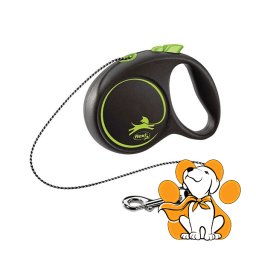 Flexi Black Design Cord XS, 3m, Povodac Za Pse U Zelenoj Boji