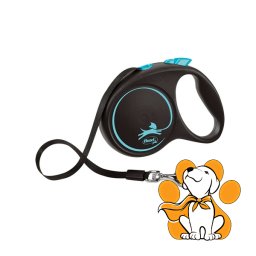 Flexi Black Design Tape S, 5m, Povodac Za Pse U Plavoj Boji
