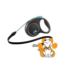 Flexi Black Design Cord S, 5m, Povodac Za Pse U Plavoj Boji