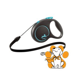 Flexi Black Design Cord M, 5m, Povodac Za Pse, Plavi