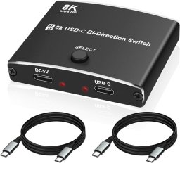 Preklopnik USB-C dvosmerni 8K 100W Power Delivery