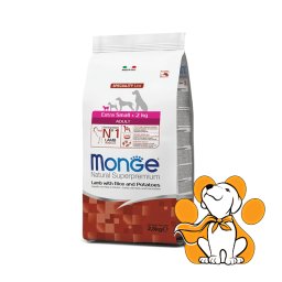 Monge Extra Small Adult Lamb 2.5kg, Granule za Veoma Male Pse Težine <2kg