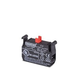 Kontakt blok C2, stop-mirni, 1NC, 250Vac IP20 Emas