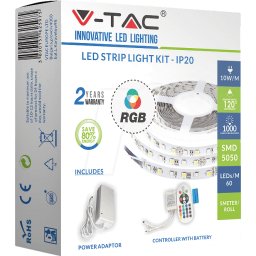 LED TRAKA RGB SET SA DALJINSKIM 5M IP20 2558 VTAC