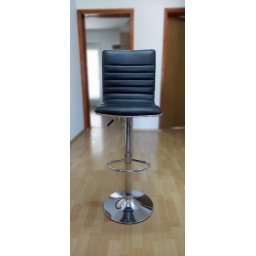 Barska stolica 033 Crna /Hrom metalna baza 400x480x940(1150)mm ( 776-061 )