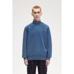 FRED PERRY HALF ZIP DUKS MBLUE