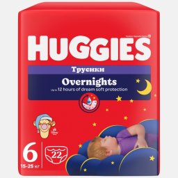 Huggiest Pants Overnight Pelene gaće (6) 15-25 kg 22 komada