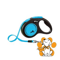 Flexi New Neon S Tape 5m, Povodac Za Pse Do 15kg Težine, Plavi