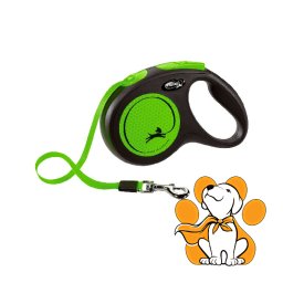 Flexi Povodac Za Pse New Neon M Tape 5m, Do Maksimum 25kg, Zeleni