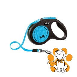 Flexi Povodac Za Pse New Neon M Tape 5m, Do Maksimum 25kg, Plavi
