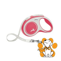 Flexi Comfort Tape S 5m, Povodac Sa Trakom I Regulacijom Za Pse Do 15kg, Crveni
