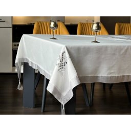 Stolnjak Krown 160x220cm Sivo/bela boja ( VLK000143-sivobelaboja )
