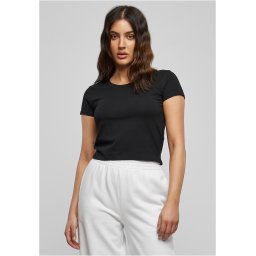 Women's Stretch Jersey Cropped Tee Black
