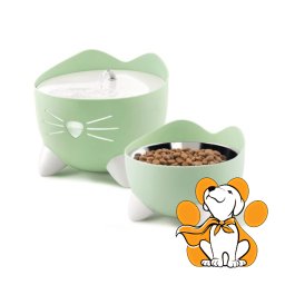 Catit PIXI Combo Pack, Fontana Od 2.5L, Posuda Za Hranu i Filteri - Zelena