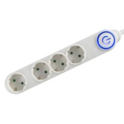 home Produžni kabel, 4 utičnice, 3 x 1,0mm2, 1,5met, beli - NV 04TK/WH