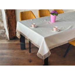 Stolnjak Milje 160x220cm Braon/bela boja ( VLK000264-braonbelaboja )