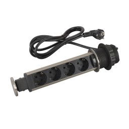PRODUZNI KABL SA ZAŠTITOM STUBIĆ NA IZVAČENJE 16A 4+2R USB 2m LEGRAND