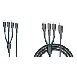 Carline 700655 pd 3u1 kabel za punjenje mobilnih i drugih uređaja micro usb-b + usb-c + iphone ( 3338 )