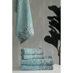 Dekordom peškir floral 50x90 - turquoise ( 021701 )