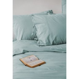 Dekordom posteljina issimo popline double - natural fine - savanna mint ( 040643 )