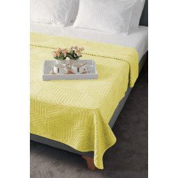 Dekordom frotir prekrivač cube 200x210 - yellow ( 024420 )