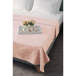 Dekordom frotir prekrivač cube 145x200 - light pink ( 024415 )