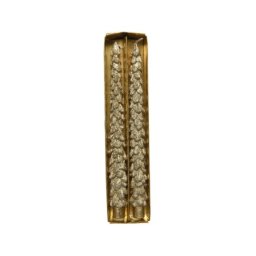 Dekordom novogodišnja dekoracija - candle paraffin set 2pcs 26cm 200119 - gold - kmg ( 043336 )