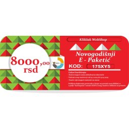 Novogodišnji E-Paketić Vaučer - 8000 din
