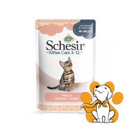 Schesir Kitten Chicken In Jelly 85g, Vlažna Hrana Za Mačiće Sa Piletinom u Želeu