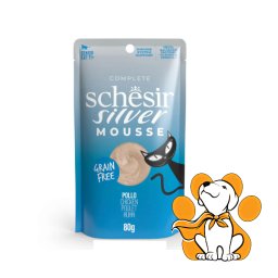 Schesir Silver Chicken In Mousse 80g, Vlažna Hrana Za Starije Mačke Sa Piletinom