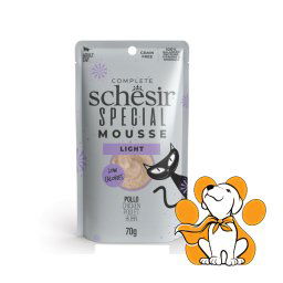 Schesir Special Light Chicken In Mousse 70g, Za Mačke Sa Viškom Telesne Težine