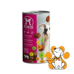 Moksi Adult Dog Beef 1240g, Ukusna Hrana Za Odrasle Pse Sa Govedinom