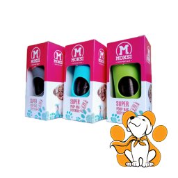 Moksi Super Poop Bag Dispenser 1x20 kom, Dispanzer sa paketom higijenskih kesica
