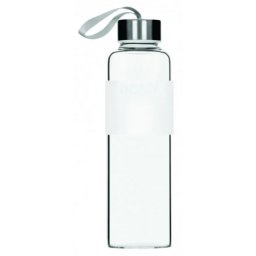 Domy flaša staklena 0.6l, beli silikon ( DO 92833 )