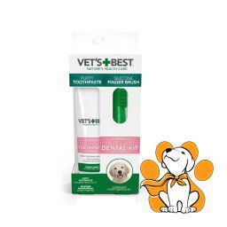 Vet's Best Puppy Dental Kit, Četkica i Pasta Za Zube Za Štence