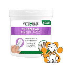 Vet's Best Clean Ear Fingwr Pads 50 kom, Vlažni Tupferi Za Higijenu Ušiju