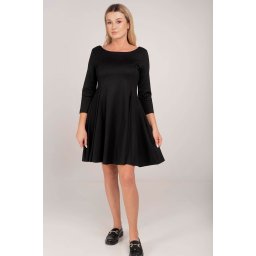 The black flared dress is ... Me