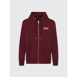 Diesel Sweatshirt - SGIRKHOODZIPLOGO SWEATSHIRT burgundy