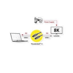 Roline Thunderbolt 4 Cable 40Gbit/s 100W C-C M/M passive crna 0.80 m ( 5577 )