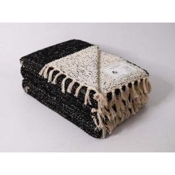 Fleker-prekrivač garnitura Dva lica (trosed-dvosed-fotelja) BLACK ( VLK000623-crnaboja )