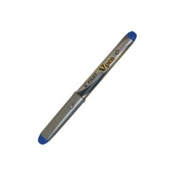NALIV PERO PILOT V PEN SILVER MEDIUM PLAVO