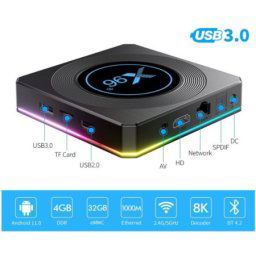 GMB-X96 X4 4/64GB smart TV box S905X4 quad, Mali-G31MP 8K, 1000M KODI Android 11.0