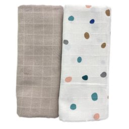Deksi muslin tetra pelene 80x80cm tufne-braon ( 3861 )